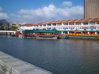 Clark Quay on the Singapore river