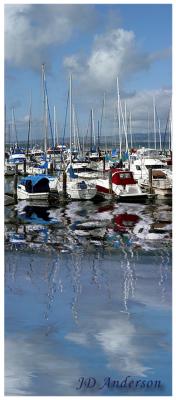 Boats on San Francisco Bay - Reflection