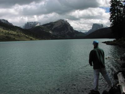 Matt Fishing in Green River Lakes
