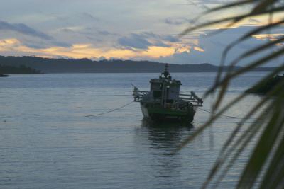 2nd Jan - moored up at dusk