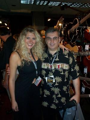 Anne Nyhuis (from Dean Guitars) and me