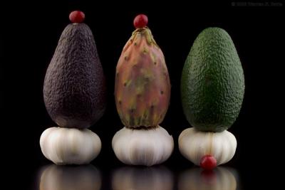 Cranberries, Avocados, Garlic, and a Cactus Pear by Warren Sarle