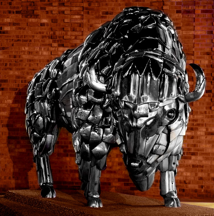 Car Bumper Bison by Albert Yanowich Jr.