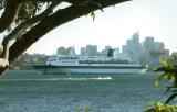 Cruise ship leaving Sydney