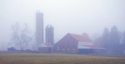 shrouded farm bldgs