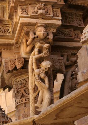 Detail - Pillar, Jain Temple, Jaisalmer Fort