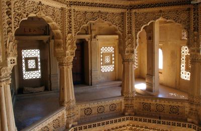 Intricate Carved Balcony - Temple Interior, Lodurva
