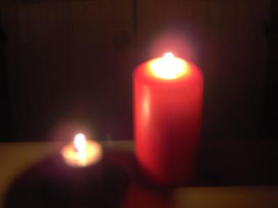 candles at Christmas