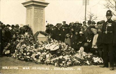 Wreaths at the War Memorial