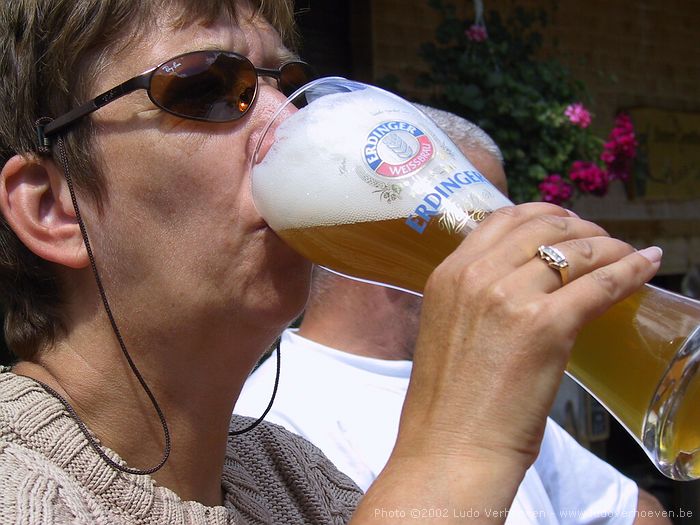 Kleinwalsertal - Gemsteltalwanderung (22.7.2002) - Smeckt gut Erdinger Weissbier