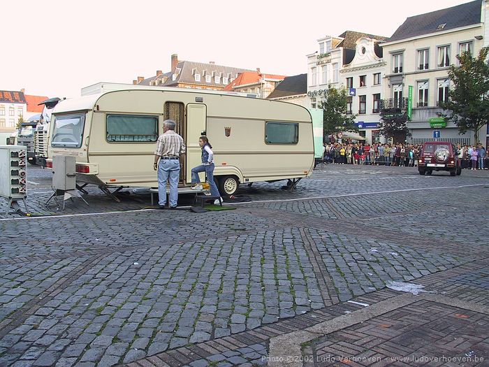 Turnhout (Belgium) Grote Markt  - 6.8.2002 - 14 dagen kamperen op de Grote Markt ...
