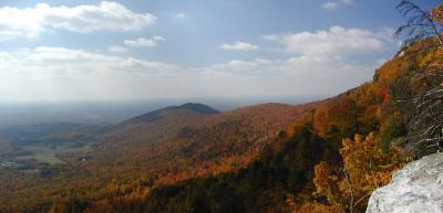 Fall view from Sauratown Mountain, North Carolina