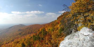 View of fall foliage from Sauratown Mountain.
