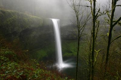 South Falls in light fog