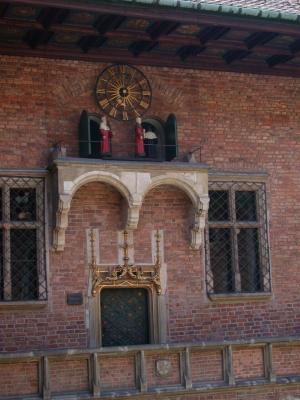 entrance and clock of Jagiellonian University Museum