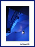 Blue parking staircase, Paris