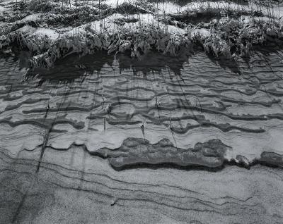 Sand Beach, snow and sand ripples