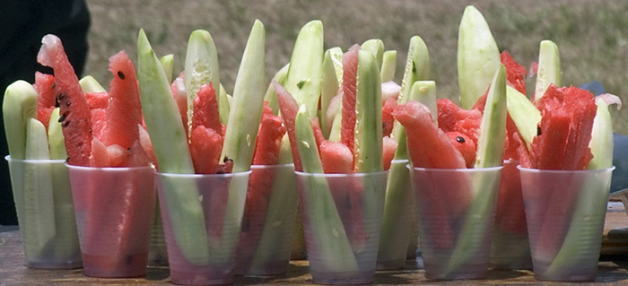 Watermelon Cucumber Cups