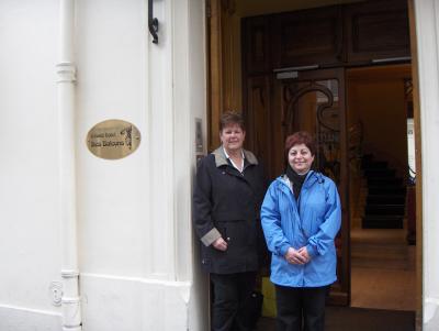 Mary and Deb at the hotel