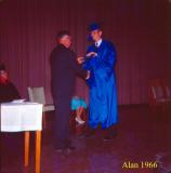 Alan S getting  his diploma