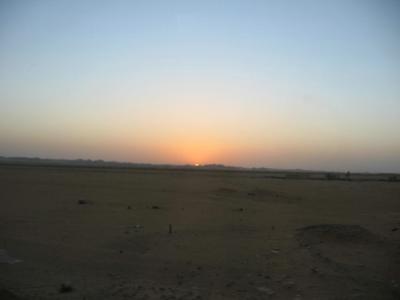 sunrise in the egypiat desert