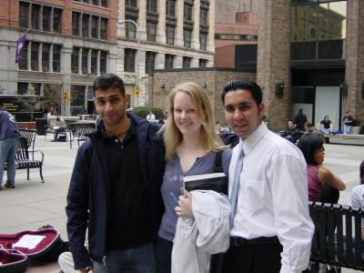 Nicole made Hemant, a pledge, sing in the Plaza