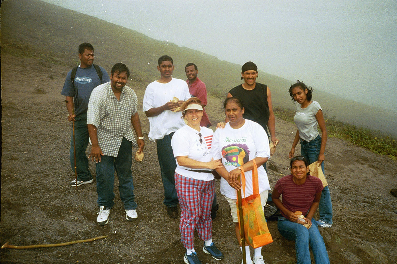 The weather was foggy and the wind was kickin dust on top of Soufriere!
