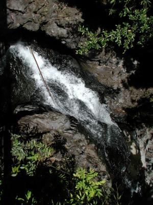 Waterfall coming out of one of the pools