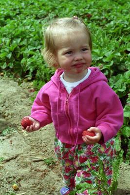 heidi in strawberry patch 1996