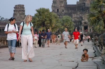 little girl at Angkor