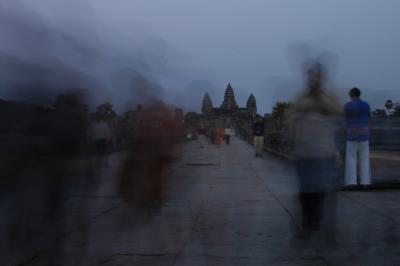 leaving Angkor wat