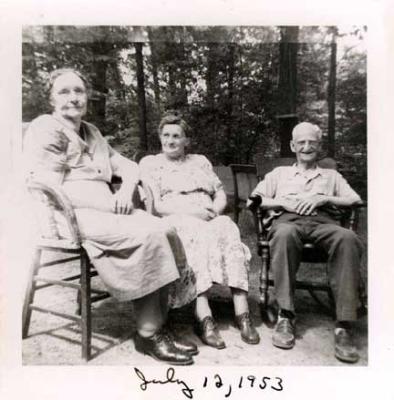 Albert & Hattie Woodcock with Henrietta Berndt - 1953