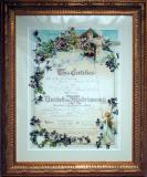 Marriage Certificate for Arthur Henry Woodcock & Sarah Anne Morgan Foster