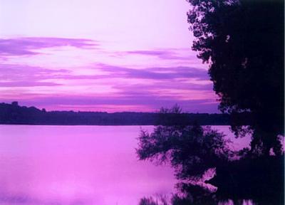 Purple Sunset over the Mississippi River