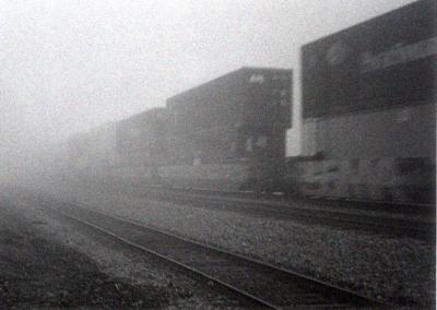train ends in fog