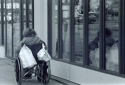 Bag Lady in Wheelchair