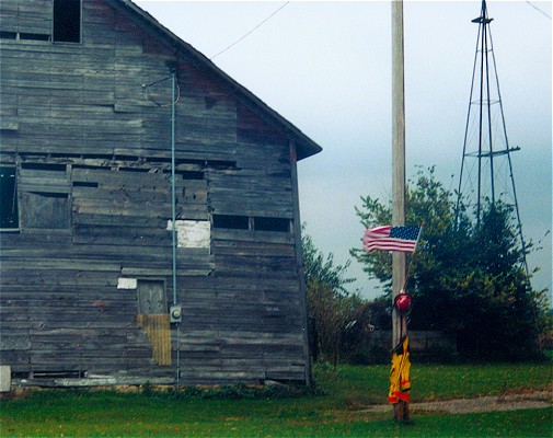Flag and the Barn