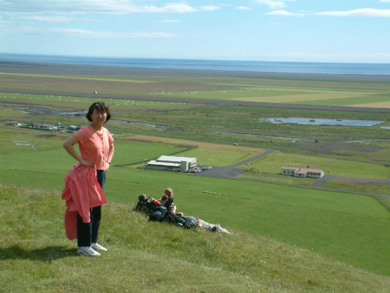 View from the top beside Skgafoss