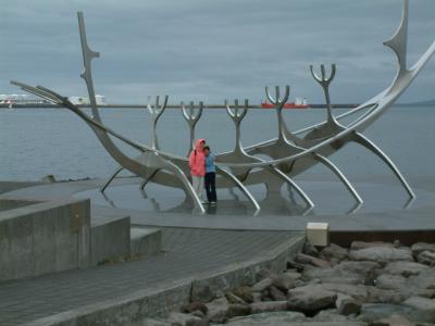 Viking ship statue