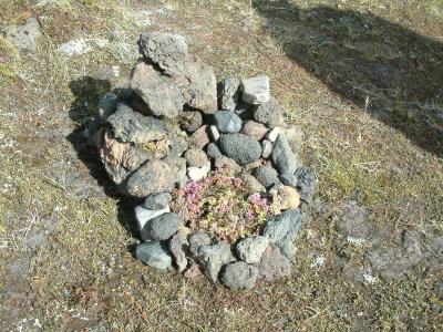 Stacked rocks at Laufskálavarða