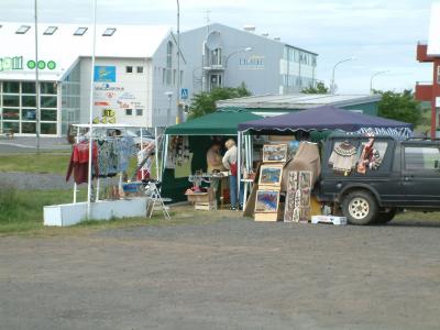 Rare outdoor merchant at Egilsstaðir