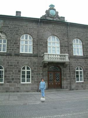 Daughter's private parliament building, the Alþingi, in Reykjavík