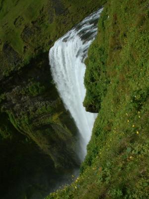Skógafoss from the top