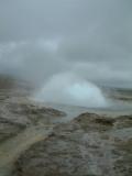 Strokkur (the churn), Iceland's most dramatic geyser, erupting