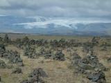 Rocks stacked by travellers for good luck at Laufsklavara