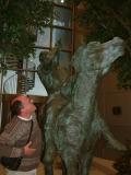 Viking statue at the Pearl, contemplating violence