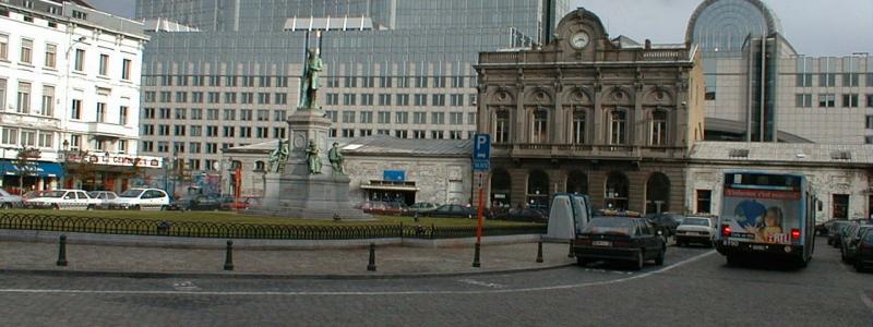 Train station near the EU
