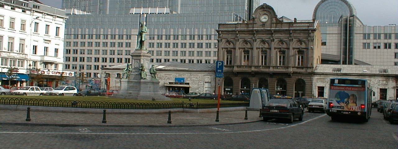 Train station near the EU
