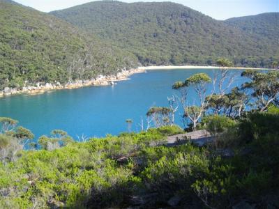 Refuge Cove from the top of the hill