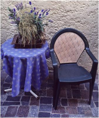 Blue Table & Chair